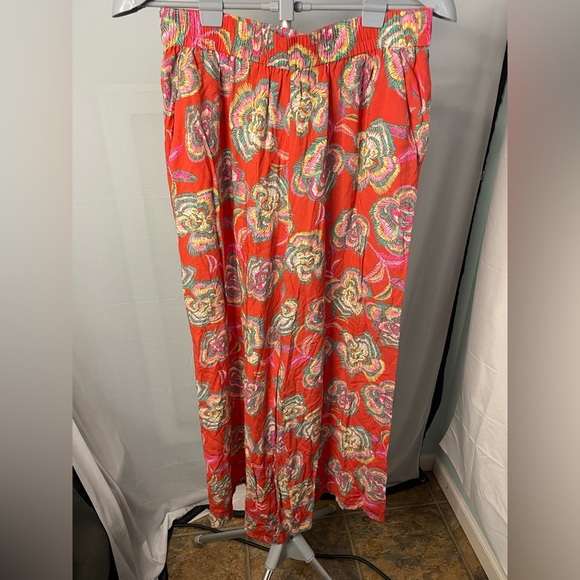 Z‎ SUPPLY dante tango floral pants in orange multi LARGE - Picture 1 of 9
